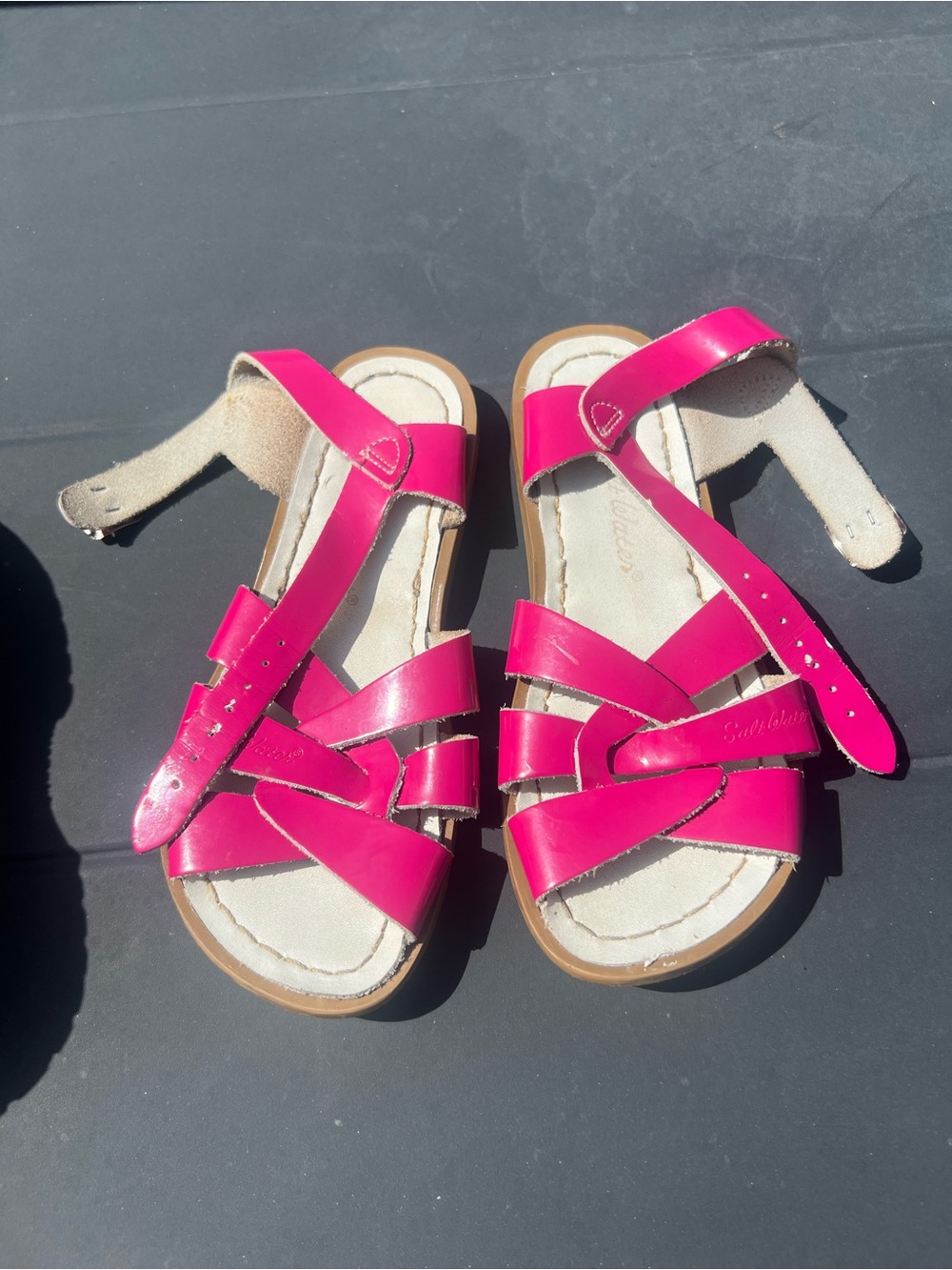 Salt Water Sandals by Hoy Hot Pink Strappy Kids Sandals